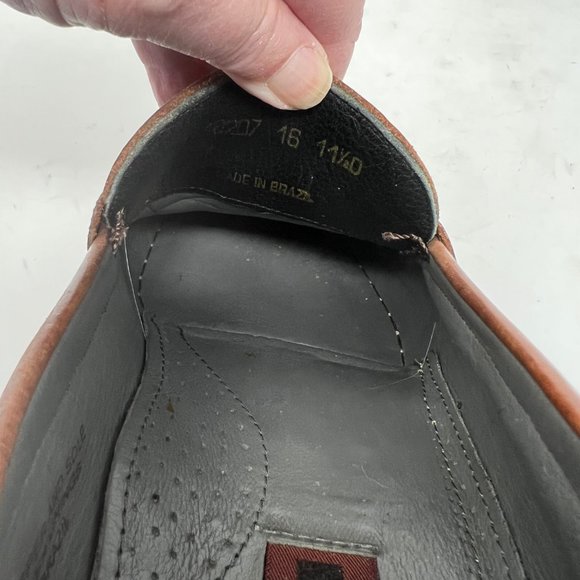 Florsheim Men’s Shoes sz 11 ½D Brown Black 2-Tone Leather Slip On Tassels Loafer
